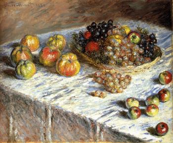Claude Oscar Monet : Apples And Grapes